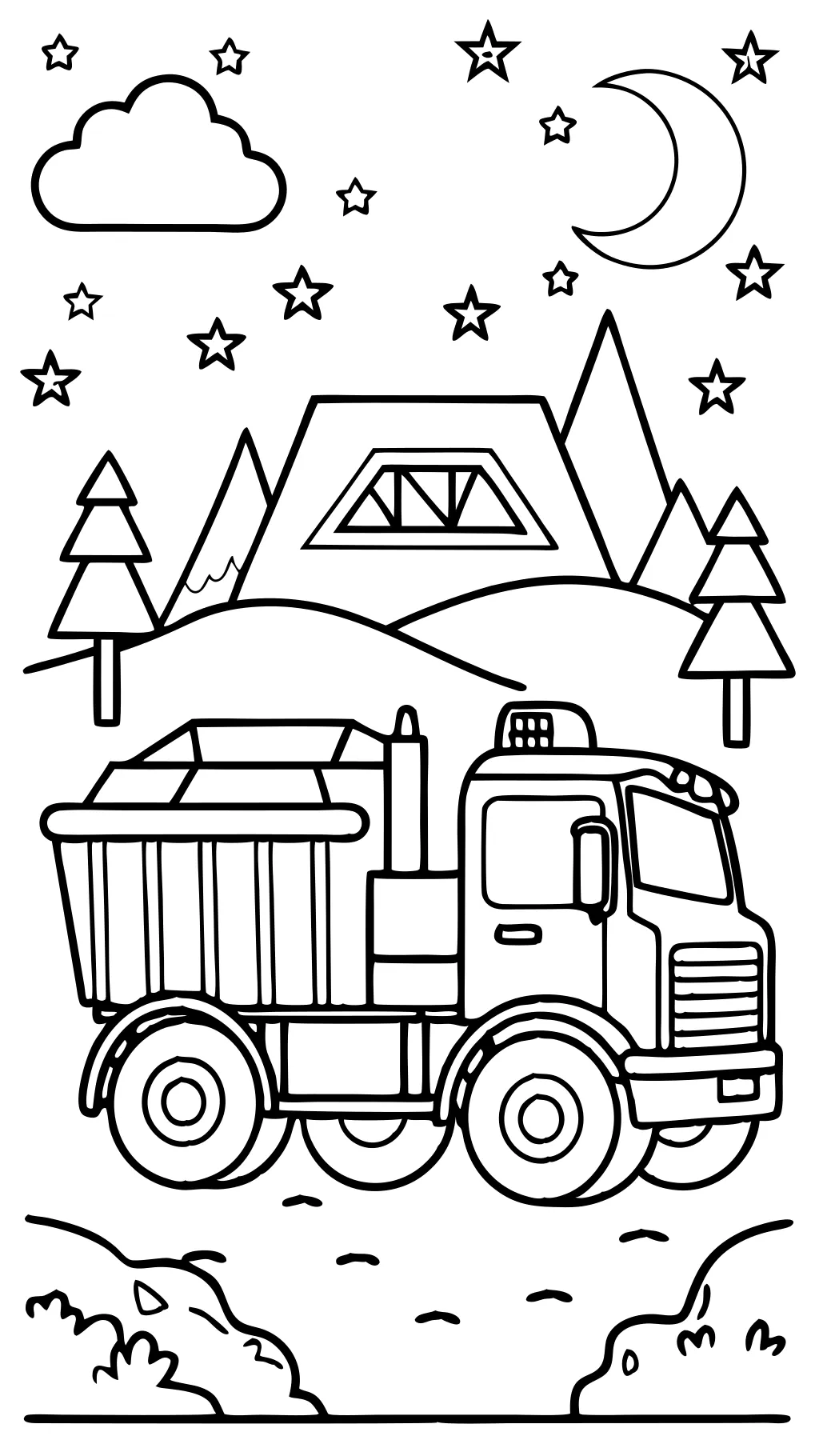 dump truck coloring pages printable